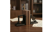 Music Note Bookends Compact Decorative Bookends Space-Saving Book Holders for Readers, Bookshelf