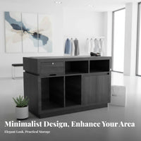 Retail Display Table Easy Assembly Boutique Shelving Unit Powder Coated Finish Freestanding Clothing Display for Event Planners