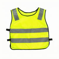 Black Trim Children's Reflective Vest Horizontal Bands Kids High Visibility Vest Sleeveless Lightweight