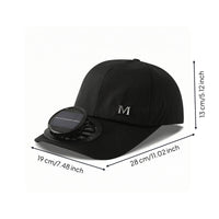 Solar Powered Fan Hat Rechargeable Solar Fan Hat Breathable for Fishing, Travel