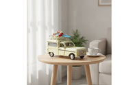 Model Van with Surfboards Diminutive Retro Metal Van Model Nostalgic Ornament for Tabletop