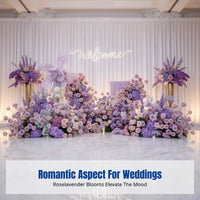 Enchanting Wedding Artificial Flower Arrangement, Lavender Hydrangea Anthurium, Silk Pathway Decor for Ceremony
