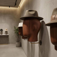 Mannequin Head Hat Stand Metal Hook Bracket Wall Mount Hat Display Space Saving Mannequin Head Display Stand
