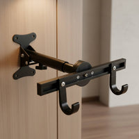 PVC-Coated Wall-Mounted Bike Hanger Double-Hook Cycle Hanger Rack Black Finish Foldable Bike Rack Adjustable for Home, Garage