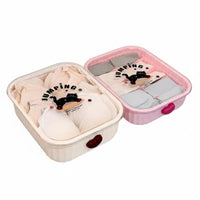 3 Pieces Compartmentalized Underwear Organizer Set Space Saving Drawer Divider With Lids Household Storage Foldable Design for Home Organizers, Students, homeowners, chest of drawers, Bedroom, Dorm Room