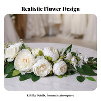 Wedding Arch Flower Long-Lasting Silk Material Wedding Arch Flowers Artificial Flower Swag Handmade Faux Floral Row Reusable