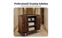 Guest Linen Cart Large Storage Space Versatile Utility Trolley Detachable Bags Commercial Cleaning Cart with Wheels for Cleaners, Janitors, Hotels