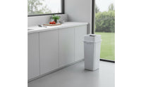 Large Capacity Swing Lid Trash Bin Standard Liners Household Storage Space-Saving for Restaurant