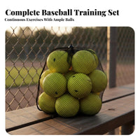 Adjustable Speed and Angle Automatic Baseball Pitching Machine Portable Solo Baseball Practice Tool Steady Pitches Batting Practice Tool Stable Base for Young Players, Beginners, Backyard