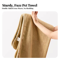 Thickened Material Pet Bath Towel Non-Shedding Absorbent Dog Towel Soft Texture for Dogs, Young Dogs, After Swim, Grooming Salon, Rainy Days