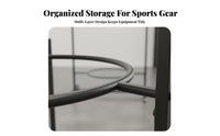 Space-Saving Balance Ball Display Rack Sturdy Construction Exercise Ball Rack Freestanding Easy Assembly for Personal Trainers