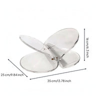 Butterfly Magazine Rack Minimalist Magazine Rack with Oval Base areaSaving Literature Display Stand for Reception Area