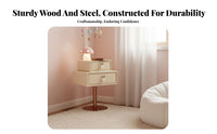 Cute Design cumulusShaped Nightstand Minimalist aesthetic Bedside Table Creative Look Bedroom Furniture Rounded Corners for Children, Homeowners, Nursery, Playroom, Living Room, Hallway