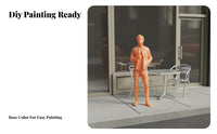 1:64 Scale People Figure Realistic 1:87 Scale Human Model Miniature Scene Layout Figures High Intricacy Tiny People Model