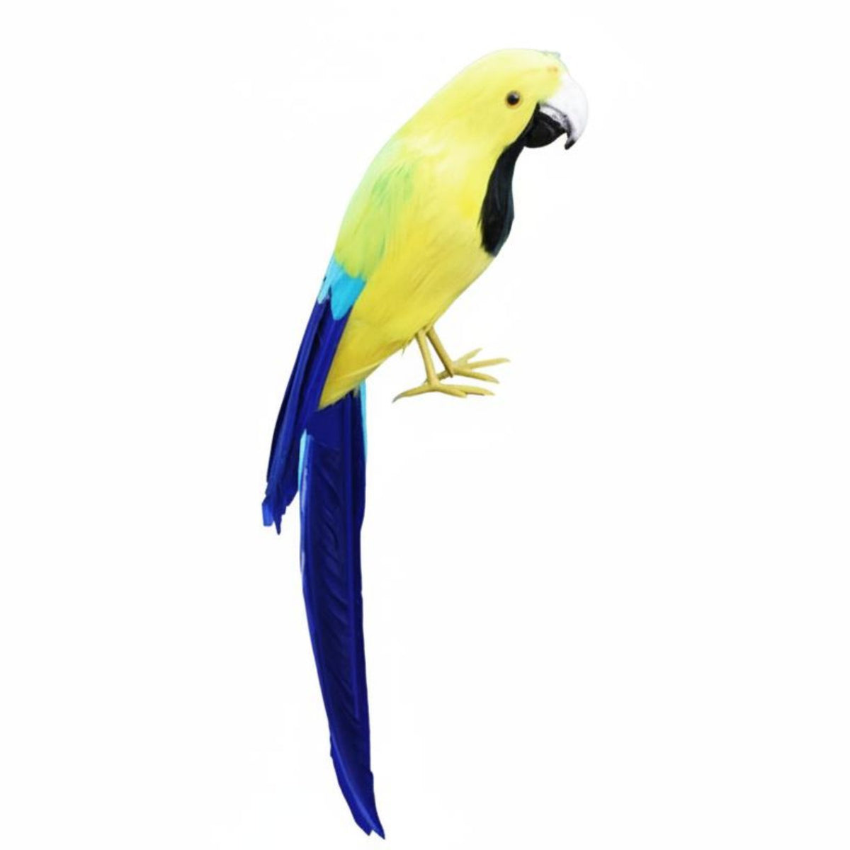 Handmade Feathered Parrot Figurine Colorful Realistic Bird Model for Party, Patio