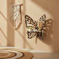 Boho Design Leopard Print Butterfly Shelf Leopard Print Decorative Shelf