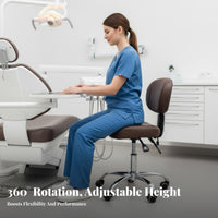 Dental Assistant Chair with Torso Support 360-Degree rotate Professional Seating