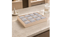 Padded Jewelry Tray 12 Compartments Wood Jewelry Tray