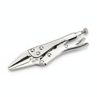 Silver Silver-Toned Finish Spring-Loaded Locking Pliers Metal Hand Tool