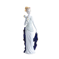 European-Style Ceramic Figurine Glazed Female Figurine Glossy Ceramic Statue Painted for Collectors