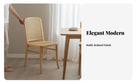 sturdy Wood Legs Woven rear Armchair Japanese Inspired Dining Chair Minimalist visual attraction Seating Furniture Breathable Weaving for Restaurant Owners, Interior Designers, Kitchen, Living Room, Bedroom, Home Office