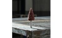 50 Pieces Sandpaper Bits Polishing Conical Grinding Head with 6 Mm Shank Smooth Conical Sanding Cone with Shank for Craftsmen, Metalworking