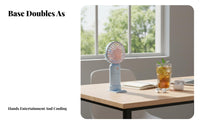 Quiet Operation USB Rechargeable Mini Fan Low Noise 3-Speed Personal Fan Portable and Compact Lightweight for Travelers, Students, Office Workers, Travel, Dorm Room, Outdoor