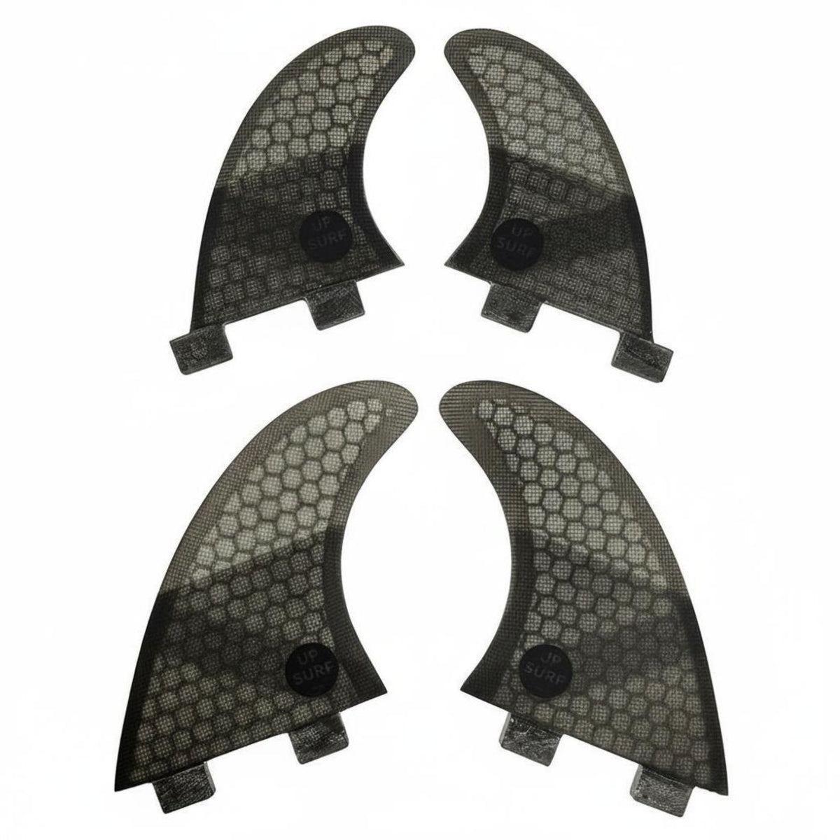 4 Pieces Base Fins Fiberglass Material     Fin Set Control System Glass Filled Honeycomb Surfboard Fins for Shortboard Riders