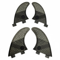 4 Pieces Base Fins Fiberglass Material     Fin Set Control System Glass Filled Honeycomb Surfboard Fins for Shortboard Riders