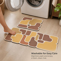Luxury Diatomaceous Earth Kitchen & Bathroom Mat Set - Non-Slip Absorbent Floor Mats