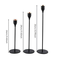 3 Pieces Taper Candle Holder Set Table Centerpiece Modern Metal Candlestick Minimalist Design Candle Holder for Restaurant