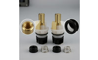 2 Pieces Two-Handle Faucet Stem Replacement Brass-Toned Faucet Repair Kit with Seat and Spring Easy Installation Hardware for Bathroom, Kitchen