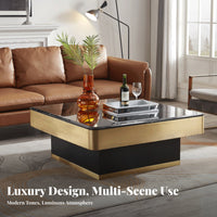 Square Marble-Patterned Table Post-Modern design living Room Furniture Light Luxury look for Apartment Dwellers, Homeowners, Home, Lounge Area, Study