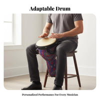 Long-Lasting Tunable Djembe Portable Hand Drum Lightweight Percussion Instrument Synthetic Drumhead for Musicians, Music Students, Festivals, Performances, Practice Sessions, Outdoor Gathering