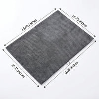 Island Silk Gray Microfibre Cloth, Fish Scale Cleaning Cloth for Glass and Mirrors, 40x50cm Cleaning Cloths, Reusable Wipes