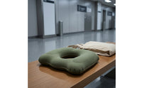 Flocked Seat Cushion with Center Opening PVC Inflatable Seat Cushion Water-Resistant Seating Aid Contoured