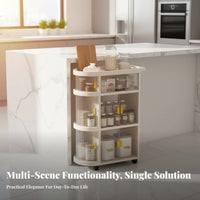 Foldable Multi-Tier Trolley Mobile Design Side Table Multifunctional for Parents