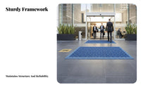 Anti-Slip Textured Safety Flooring Waterproof Interlocking Brush Tile Mat Dirt Scraping Floor Covering Commercial Grade for Business Owners, Homeowners, Property Managers, Outdoor Entrance, Entryway, High-Traffic Areas, Storefront