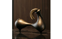 Caprine Figurine Abstract Caprine Sculpture Minimalist Ornament for Entryway