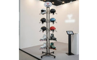 Helmet and Skate Display Stand Powder Coated Metal Helmet Display Rack Space Saving Roller Skate Storage Rack for Garage