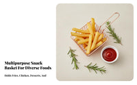 Mini French Fry Basket American Design Mini Fry Basket Oil Draining Design Servingware for Restaurants, Cafes, Parties