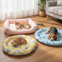 Pet Cooling Mat Summer Dog Cat Bed Round/Rectangular Ice Pad for Small Medium Dogs and Cats