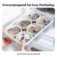 6 Pieces Safezer Safe Soup Portioning Set Food-Grade Single-Compartment Meal Container Portion Control Kitchen Storage Reusable for Home Cooks, Health-Conscious Individuals, Busy Professionals, Refrigerator, Workplace Lunch, on-the-Move