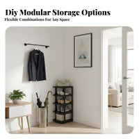 Corner Shoe Rack Space-Saving Multi-Tier Shoe Shelf Multifunctional Vertical Storage Unit for Apartment Dwellers, Families, Entryway, Hallway