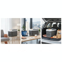 Two-in-oneFunction Car Fridge with Window Versatile Mini Fridge with Warmer Compact Car Refrigerator Flexible for Commuters, Vehicles