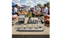 Stainless Steel Grill Rotisserie Kit with Electric Motor Universal Rotisserie Kit with Bracket Set Easy to Use Hassle Effortless for Outdoor Grilling