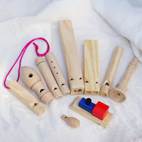 Wooden Train Whistle Flute Toy for Children