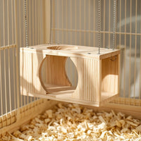 Ventilated Hanging Pet House with Chains Breathable Suspended Hamster Nest Comfortable Mouse Hideaway Safe for Guinea Pigs