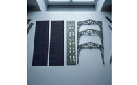 N-Scale Canopy with Lattice Framework Corrugated Model Railway Garage Miniature Shelter Modular for Hobbyists