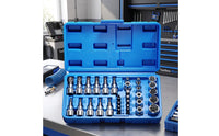 34 Pieces Socket Wrench Kit Practical Socket Set with Case Rust-Resistant Tool Kit with Storage Case for Mechanics, Workshop